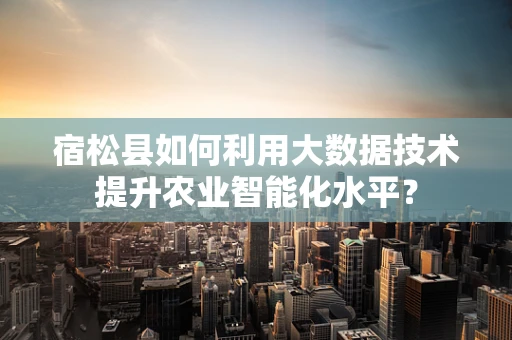 宿松县如何利用大数据技术提升农业智能化水平？