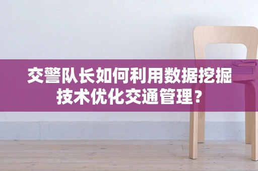 交警队长如何利用数据挖掘技术优化交通管理？