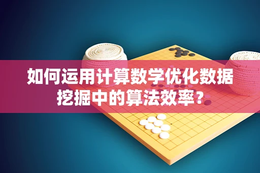 如何运用计算数学优化数据挖掘中的算法效率？