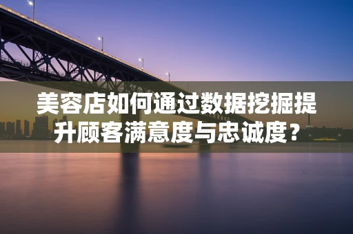 美容店如何通过数据挖掘提升顾客满意度与忠诚度？