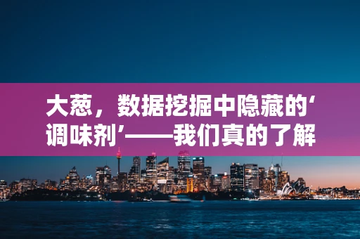 大葱，数据挖掘中隐藏的‘调味剂’——我们真的了解它的价值吗？