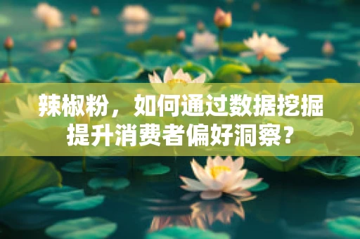 辣椒粉，如何通过数据挖掘提升消费者偏好洞察？