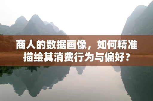 商人的数据画像，如何精准描绘其消费行为与偏好？