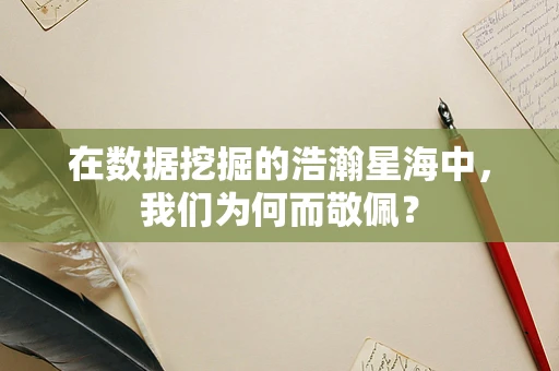 在数据挖掘的浩瀚星海中，我们为何而敬佩？