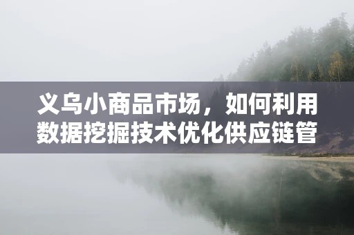 义乌小商品市场，如何利用数据挖掘技术优化供应链管理？