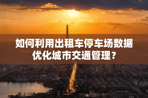 如何利用出租车停车场数据优化城市交通管理？