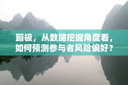 蹦极，从数据挖掘角度看，如何预测参与者风险偏好？