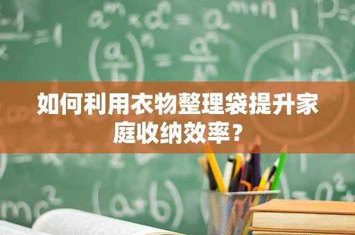 如何利用衣物整理袋提升家庭收纳效率？