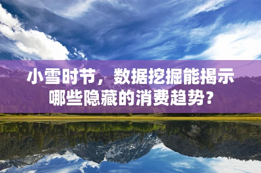 小雪时节，数据挖掘能揭示哪些隐藏的消费趋势？
