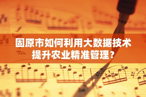 固原市如何利用大数据技术提升农业精准管理？
