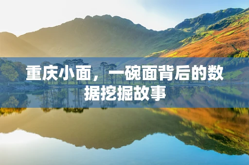 重庆小面，一碗面背后的数据挖掘故事