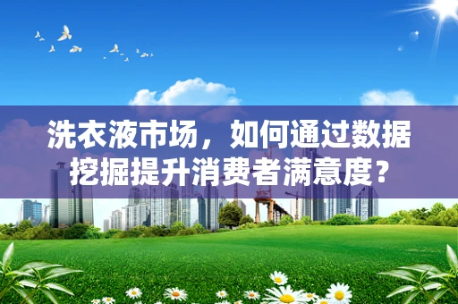 洗衣液市场，如何通过数据挖掘提升消费者满意度？