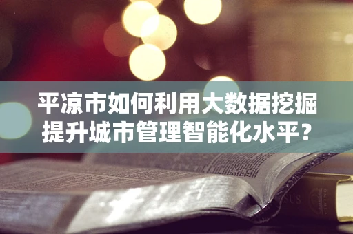 平凉市如何利用大数据挖掘提升城市管理智能化水平？