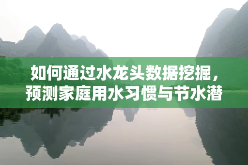 如何通过水龙头数据挖掘，预测家庭用水习惯与节水潜力？