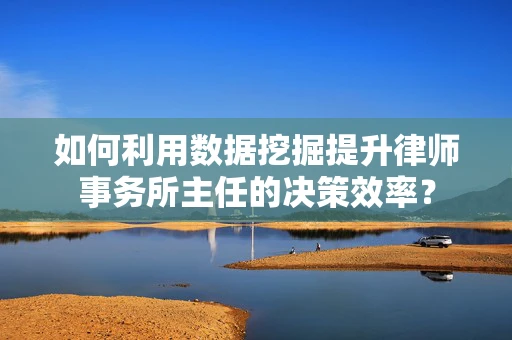 如何利用数据挖掘提升律师事务所主任的决策效率？