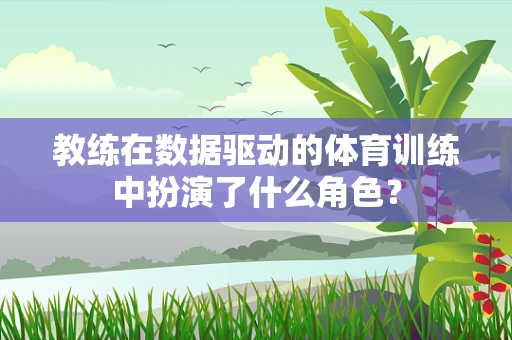 教练在数据驱动的体育训练中扮演了什么角色？