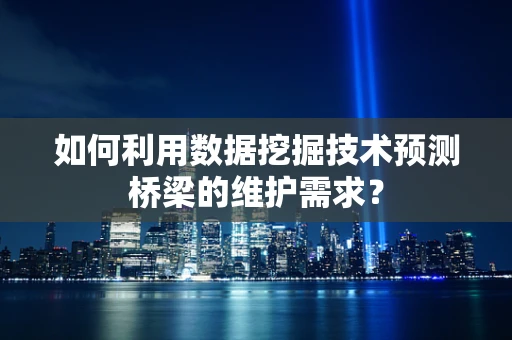 如何利用数据挖掘技术预测桥梁的维护需求？