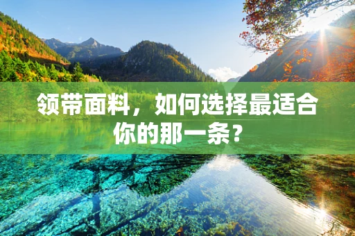 领带面料，如何选择最适合你的那一条？