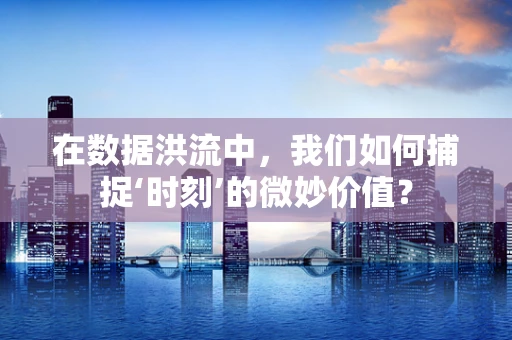在数据洪流中，我们如何捕捉‘时刻’的微妙价值？