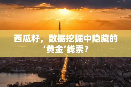 西瓜籽，数据挖掘中隐藏的‘黄金’线索？