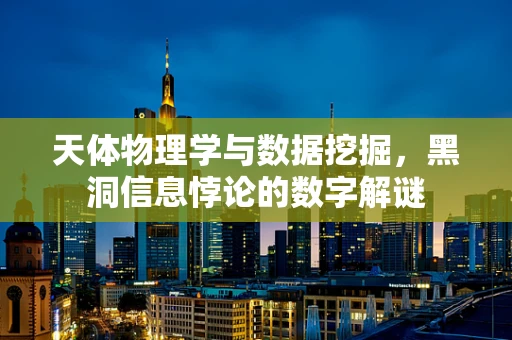 天体物理学与数据挖掘，黑洞信息悖论的数字解谜