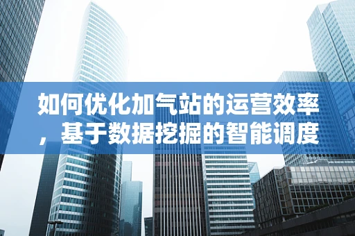 如何优化加气站的运营效率，基于数据挖掘的智能调度策略？
