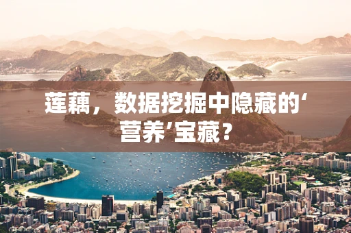 莲藕，数据挖掘中隐藏的‘营养’宝藏？