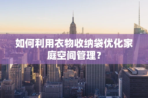 如何利用衣物收纳袋优化家庭空间管理？
