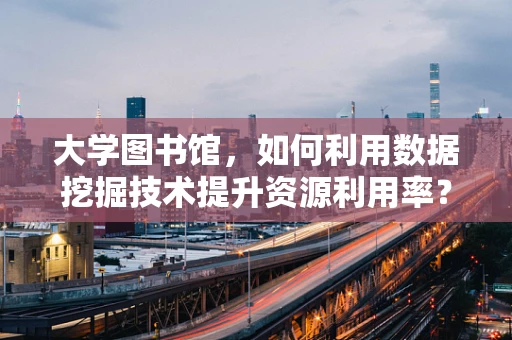 大学图书馆，如何利用数据挖掘技术提升资源利用率？