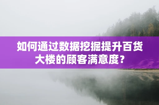 如何通过数据挖掘提升百货大楼的顾客满意度？