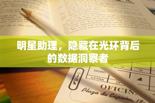 明星助理，隐藏在光环背后的数据洞察者