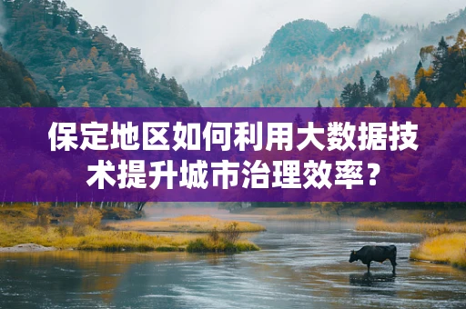 保定地区如何利用大数据技术提升城市治理效率？
