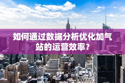 如何通过数据分析优化加气站的运营效率？