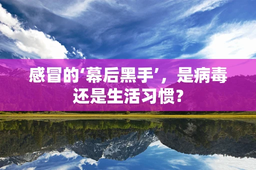 感冒的‘幕后黑手’，是病毒还是生活习惯？
