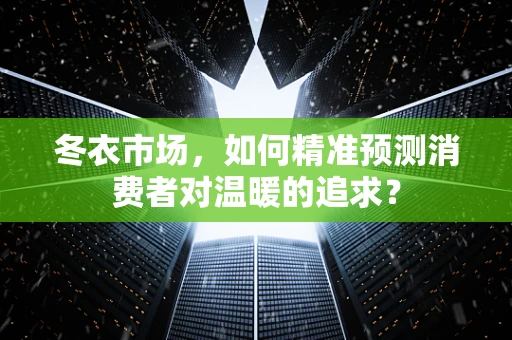 冬衣市场，如何精准预测消费者对温暖的追求？