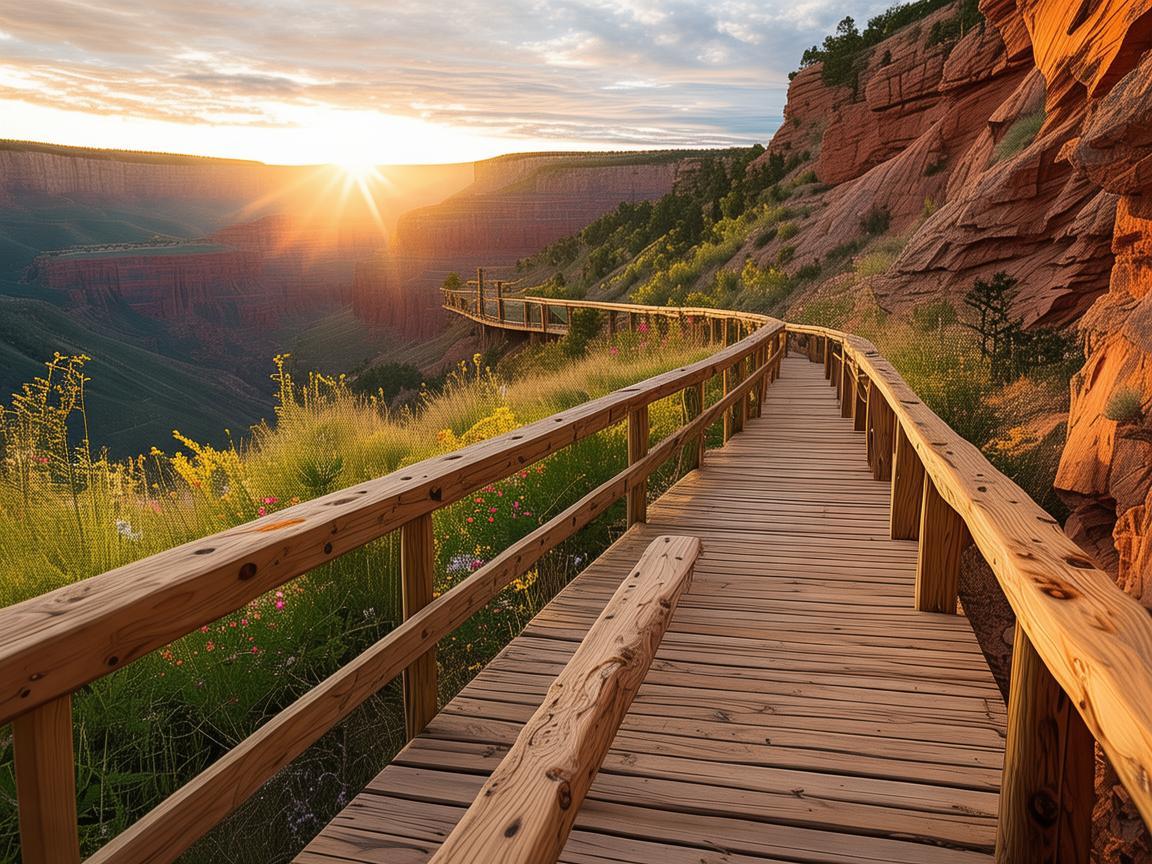 峡谷栈道，如何确保游客安全与自然景观的和谐共存？